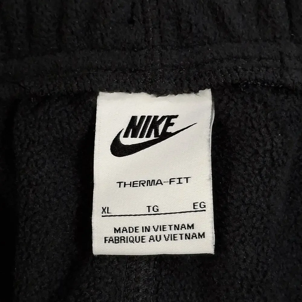 Nike Men's Joggers Black with Gray Stripe Warm Up Therma Fit Pants Size XL